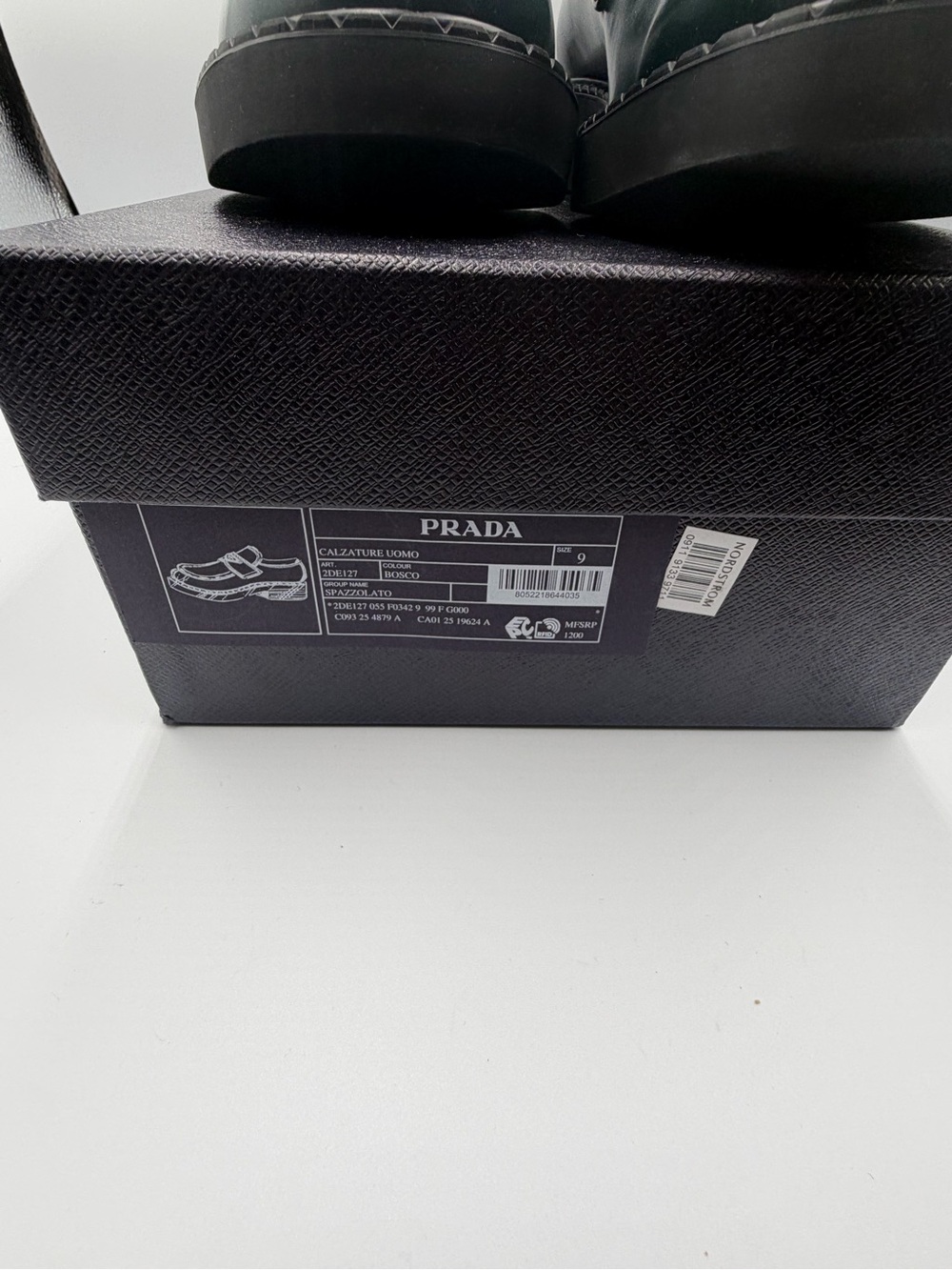 New PRADA Triangle Logo Loafer In Bosco $1,200 42 - Picture 2 of 9